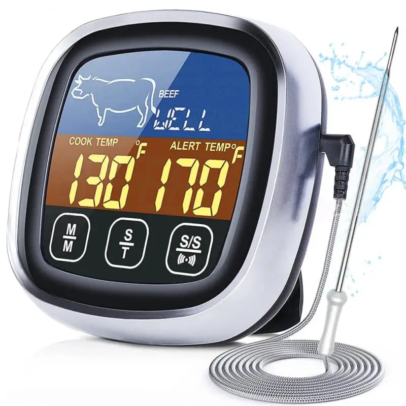 1/2/3PCS Digital Meat Kitchen Thermometer Stainless Waterproof Meat Temperature  Thermometre Probe Oven Cooking BBQ Temperature