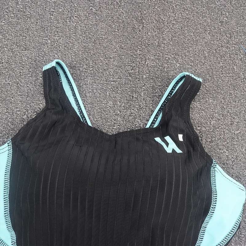 Xiao Ke Du Zomer Kinderbadpak uit één stuk Faionable Training Girl's Flat Angle-badpak Outdoor Zonnebrandcrème met borstkussen