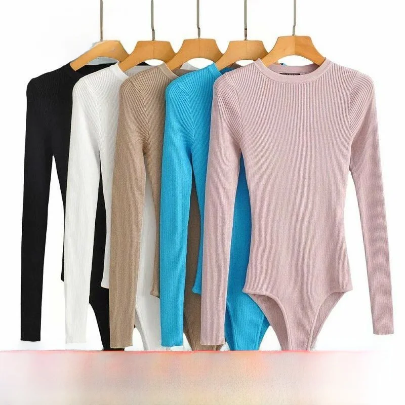 

Женский круглый пуловер Ne с промежностью, комбинезон с низкой талией, брюки, цельный костюм, удобная ткань, весенний сезон Faion