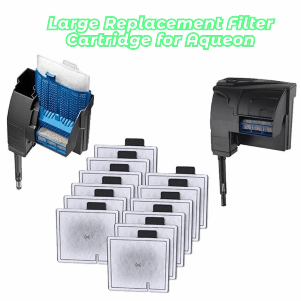 

3pcs Thickened Aquarium Filter Cartridges High Efficiency Rectangular Fish Tank Filter White Pet Bowl Filter Pet Accessories