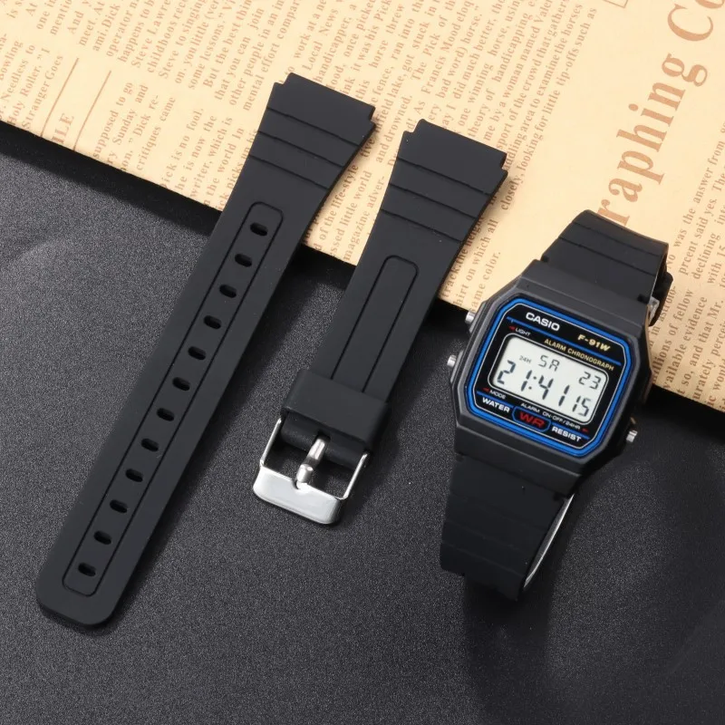 

Мягкий силиконовый ремешок, совместимый с CasioF91 AQ-S810WВодонепроницаемый силиконовый ремешок для часов 18 мм