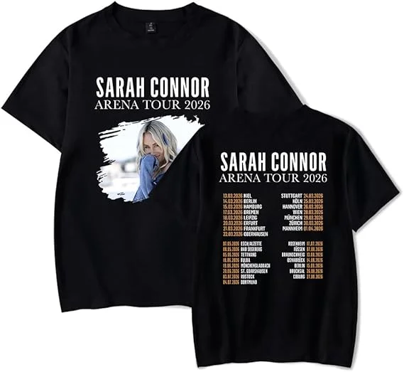 Sarah Connor Merch Arena Tour 2026 T-Shirt Streetwear T-Shirt Shirt Men Women Short Sleeve Fashion Tee