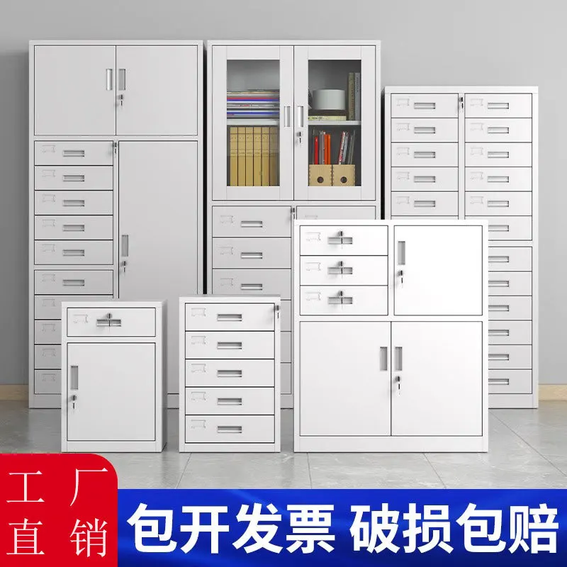 Multi-Drawer Steel Storage Cabinet, Lockable Filing Cabinet for Office Document & Voucher Organization