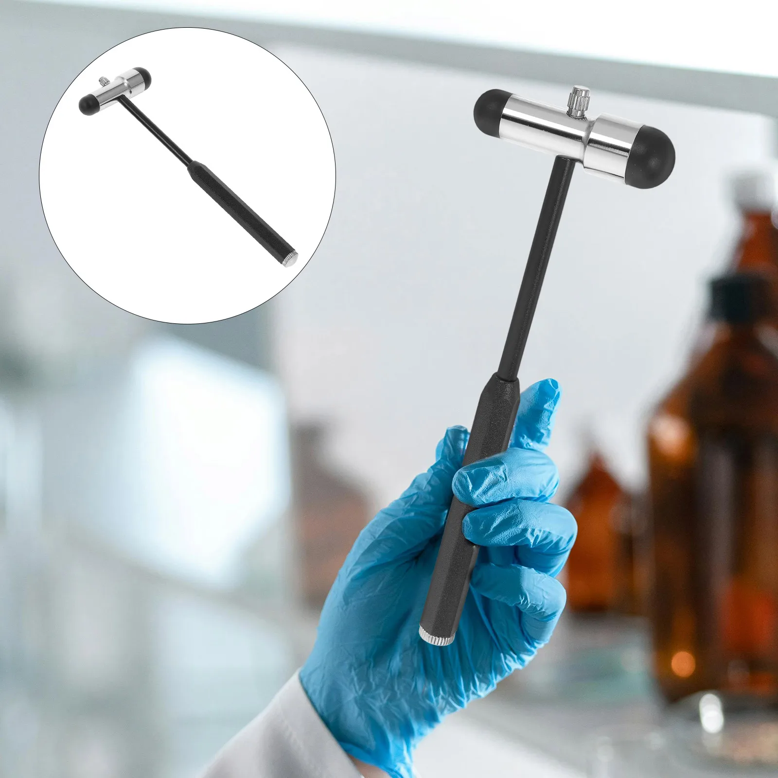 

Portable Percussion Diagnostic Hammer Dual Head for Clinic Neurological Exams Reflex Testing Equipment Clinic Percussion Hammers