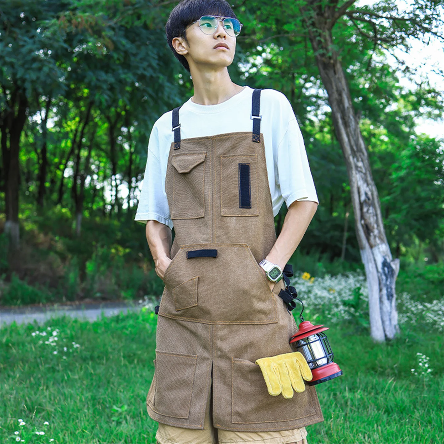 

Japanese Apron Outdoor Work Denim Horticulturist Barber Shop Carpenter Men's And Women's Work Clothes