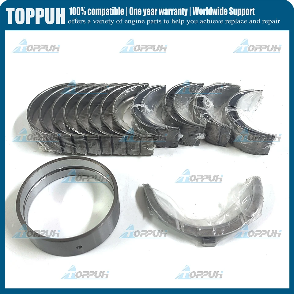 New V2003 main crankshaft bearing & con connecting rod bearing& thrust washer for Kubota V2003 V2003-IDI Engine