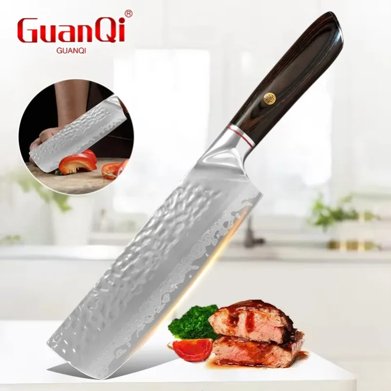 

Chopping Knife Damascus Steel Blade Slicing Sushi Vegetables Cleaver Meat Hammering Kitchen Knife Profeesional Chef Knife