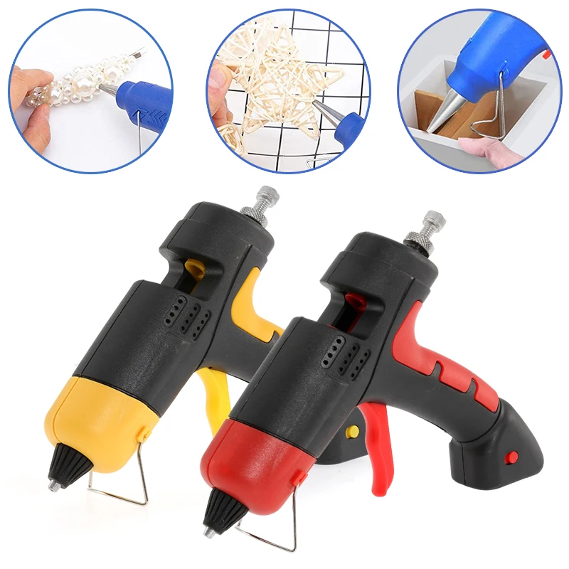 

7mm DIY Crafts Hot Glue Guns 580W Output Adjustable USB Rechargeable Cordless Mini High Temp Glue Gun with 30Pcs Hot Glue Sticks