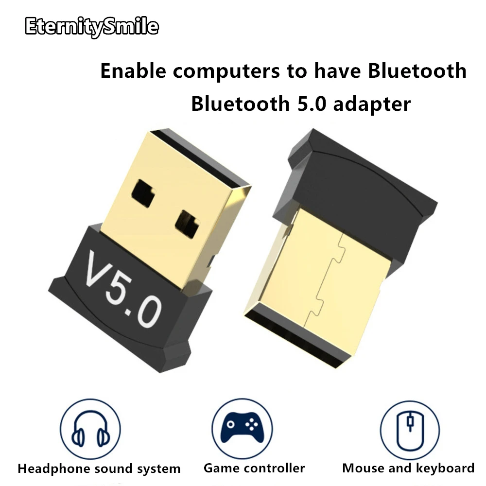 

USB BT 5.0 Adapter Transmitter BT Receiver Audio Bluetooth Dongle Wireless USB Adapter for Computer PC Laptop