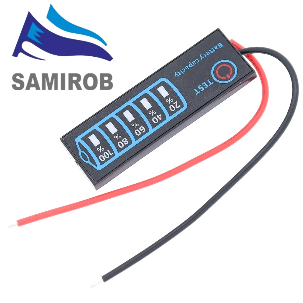 DC5V-30V 2-8S 배터리 레벨 표시기 삼항 리튬 배터리 리튬 철 인산염 납 산성 배터리 용량 디스플레이 테스터