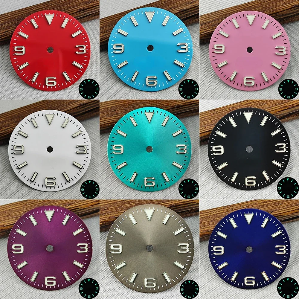 

High Quality 28.5mm NH35dial Watch Dial Green Luminous Suitable for NH35 NH36 Movement Watch Accessories Repair Tool