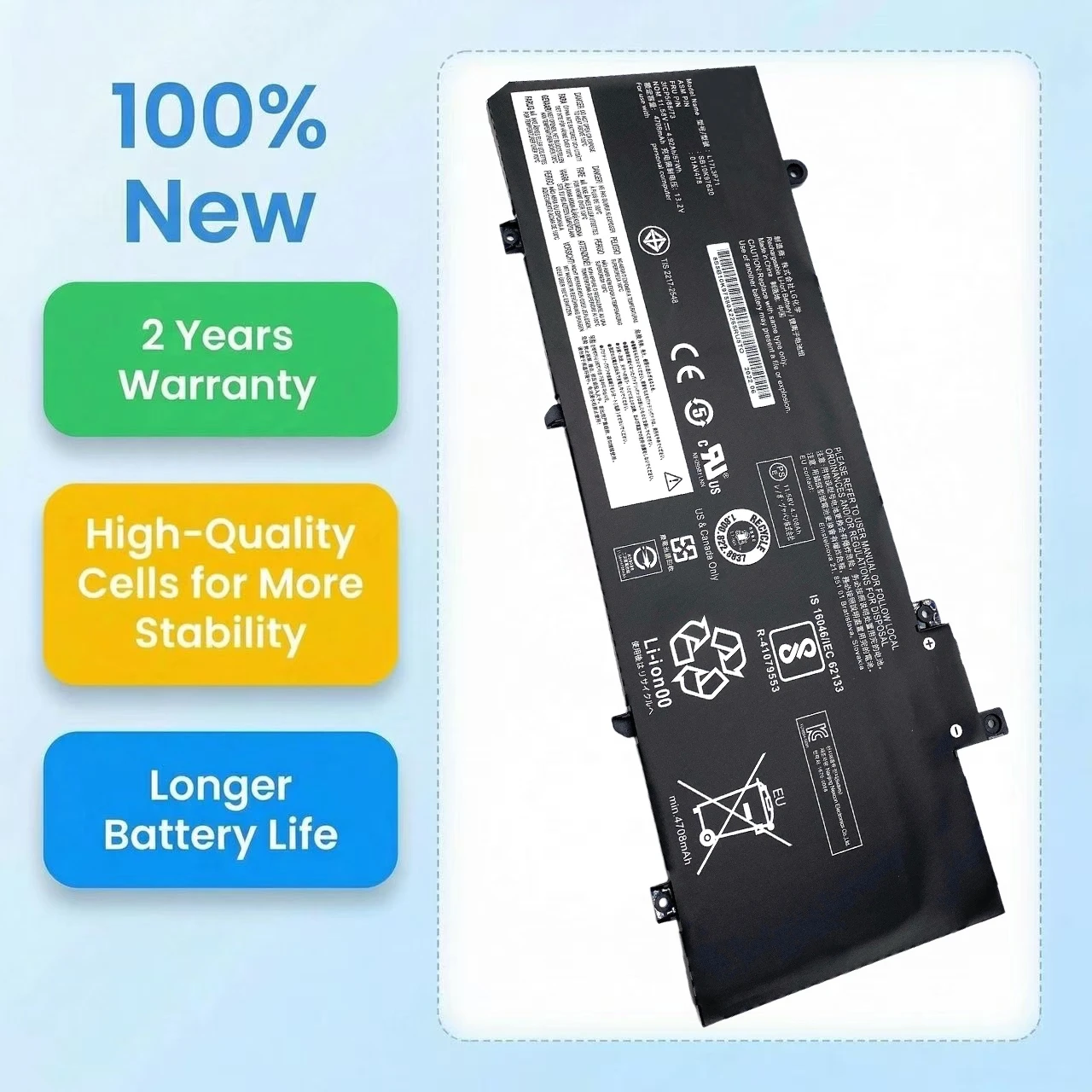 New L17L3P71 Laptop Battery For Lenovo ThinkPad T480S L17M3P71 L17M3P72 L17S3P71 01AV478 01AV479 01AV480 SB10K97620 SB10K97621