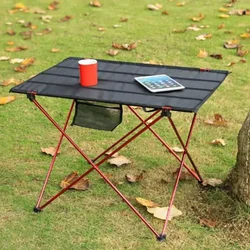 Outdoor Camping Table Portable Foldable Desk Computer Bed Ultralight Aluminium Hiking Climbing  Fishing Picnic Folding Tables