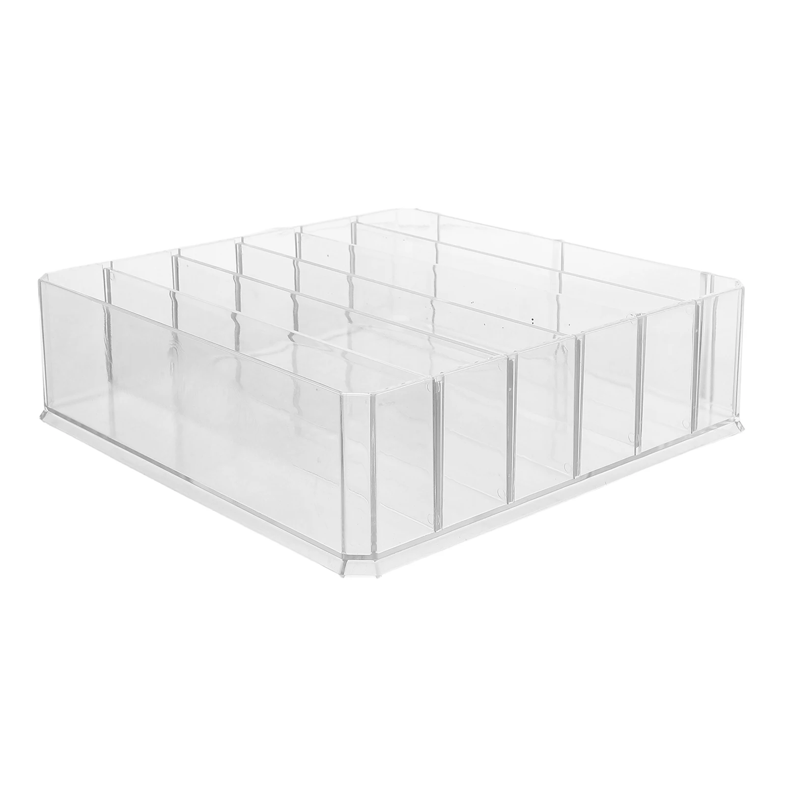 

Acrylic Cash Storage Box 6 Compartments Clear Money Organizer Large Size Transparent Drawer Tray Cash Register Accessory