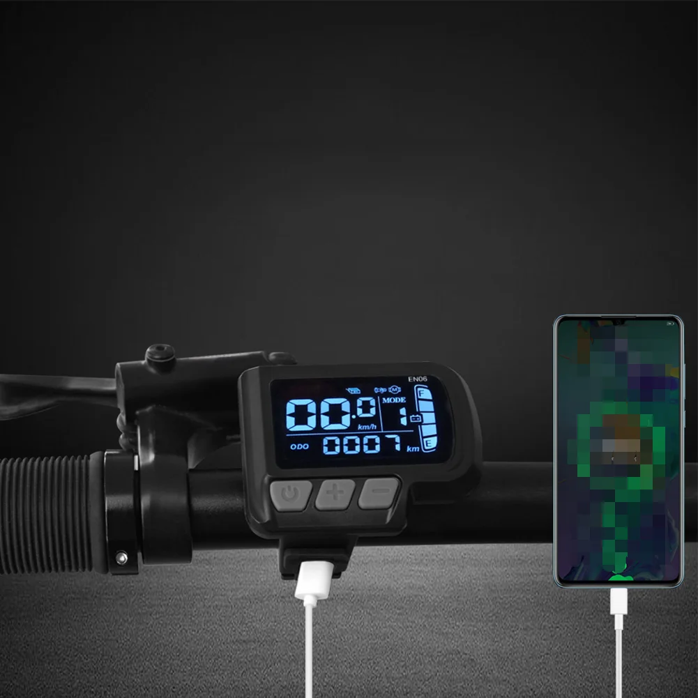 

24/36/48V Electric Bicycle LCD Display Meter With 6 Pins Waterproof Interface Cable Display For E-Bike Scooter Replacement Parts