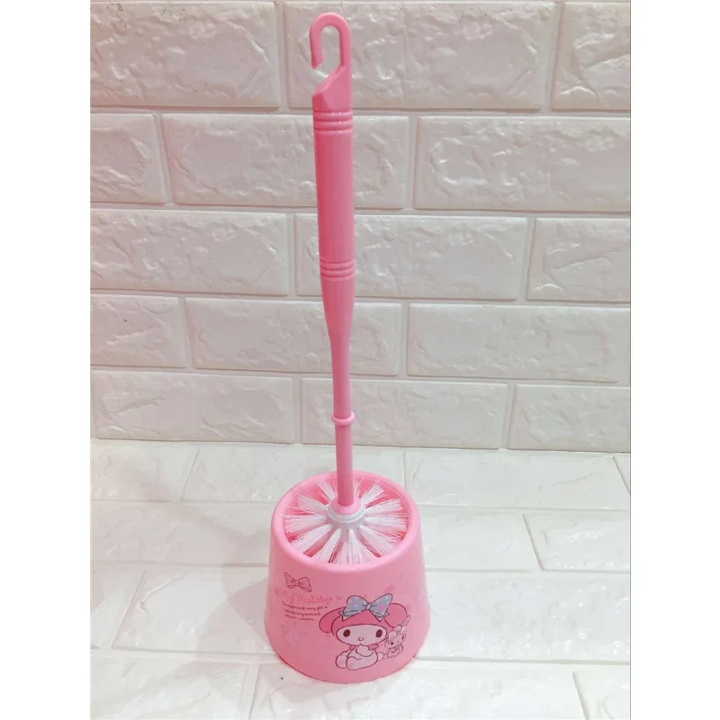 Sanrio Hello Kitty Cartoon Toilet Brush Cleaning Tool Brush Bathroom with Base Lavatory Brush Set Soft Hair Long Handle Brushes