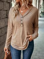 Plus Size Women's Fashion Scoop Neck Curve Hem T-Shirt Loose Fit Comfortable Tee Casual Fashion Top for Daily Wear Spring & Fall