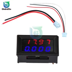 LED Digital Voltmeter DC 500V 10A Mini Digital Voltmeter Ammeter Voltage Current Meter Tester Red Blue For Motorcycle Car