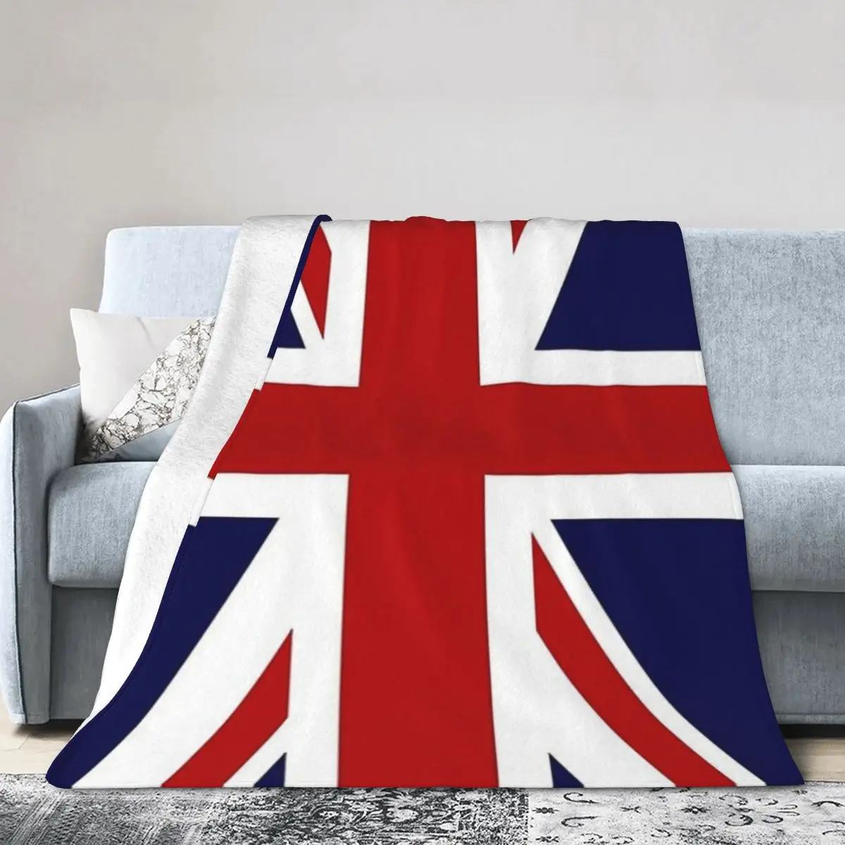 Union Jack Blanket Soft Warm Flannel Throw Blanket Bedspread for Bed Living room Picnic Travel Home Couch