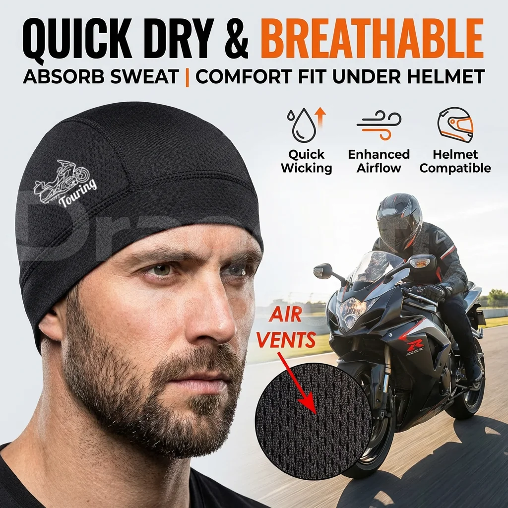 

Motorcycle Helmet Inner Cap For YAMAHA FJR 1300 FJR1300 FJR1200 2006- Original Design Head Cover Beanie Hat Outdoor Sports Cap