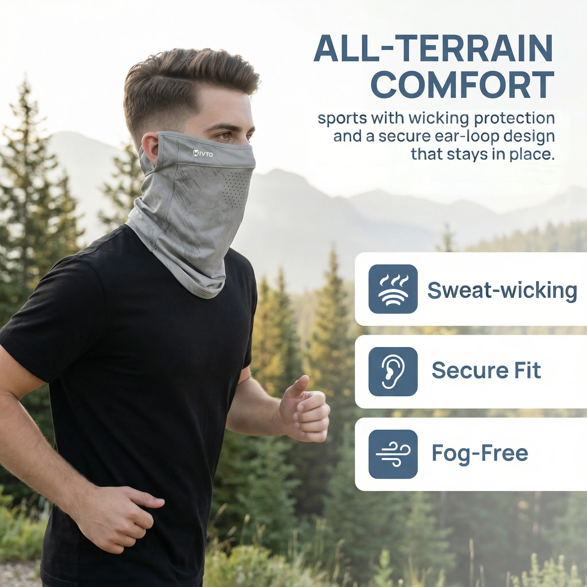 Sommer-Sonnenschutzmaske aus Eisseide, kühlende Maske für Männer und Frauen, elastische, atmungsaktive Fahrradmaske für Outdoor-Sportarten, Laufen, Wandern, Angeln