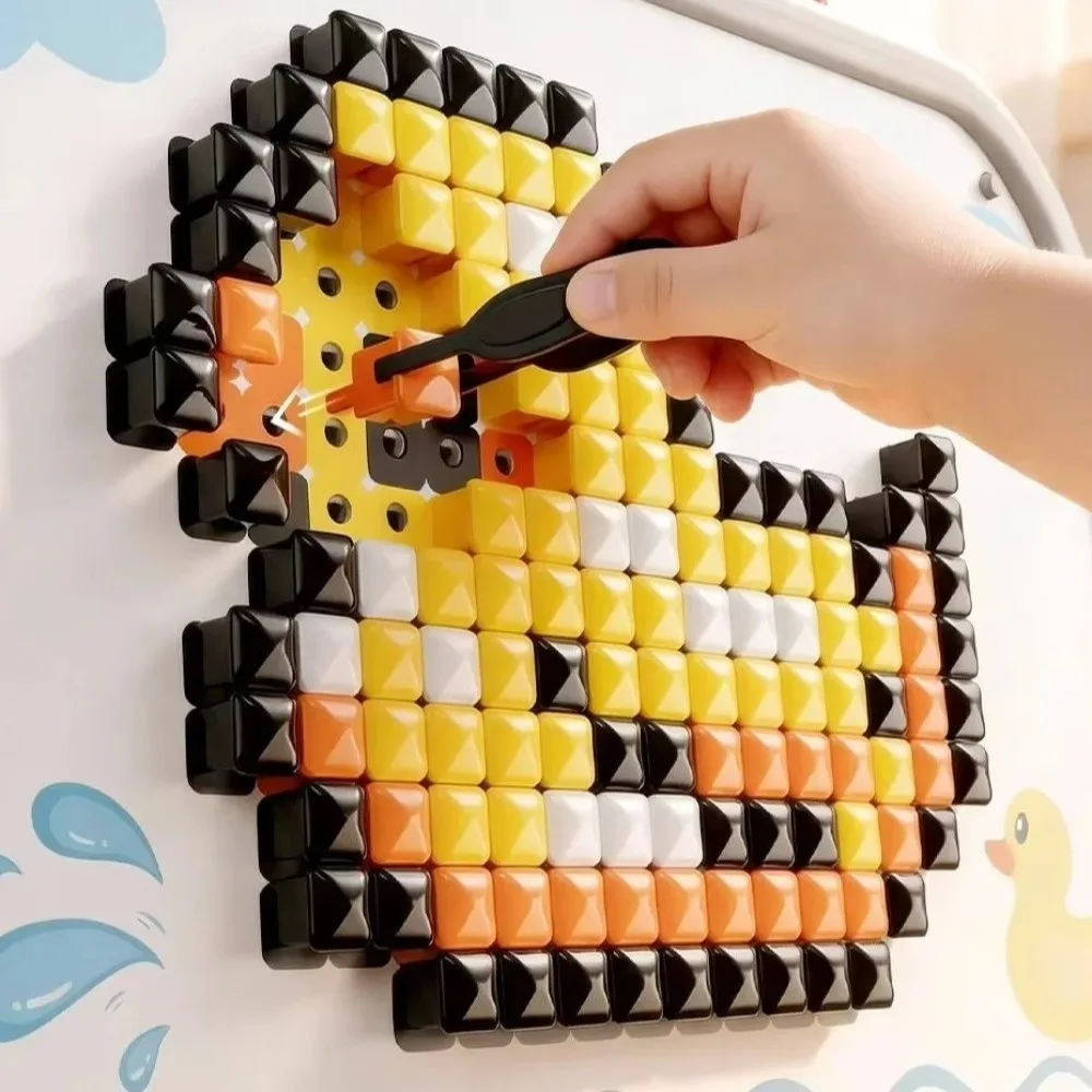 Montessori Concentration Mushroom Nail Brain Game Fine Motor Skills Color Beads Children Puzzle Creative