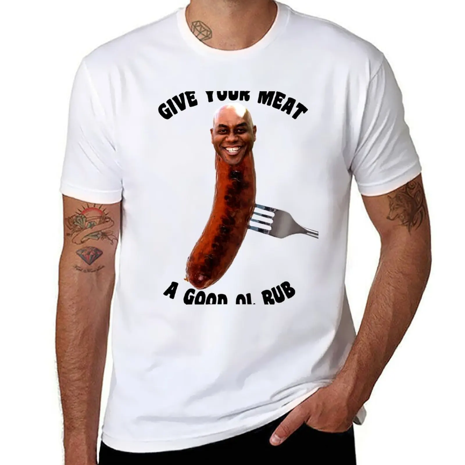 

Ainsley Harriott - Give Your Meat A Good Ol Rub T-Shirt man tshirt cotton t shirt pack men t shirt cotton 100% T-Shirt
