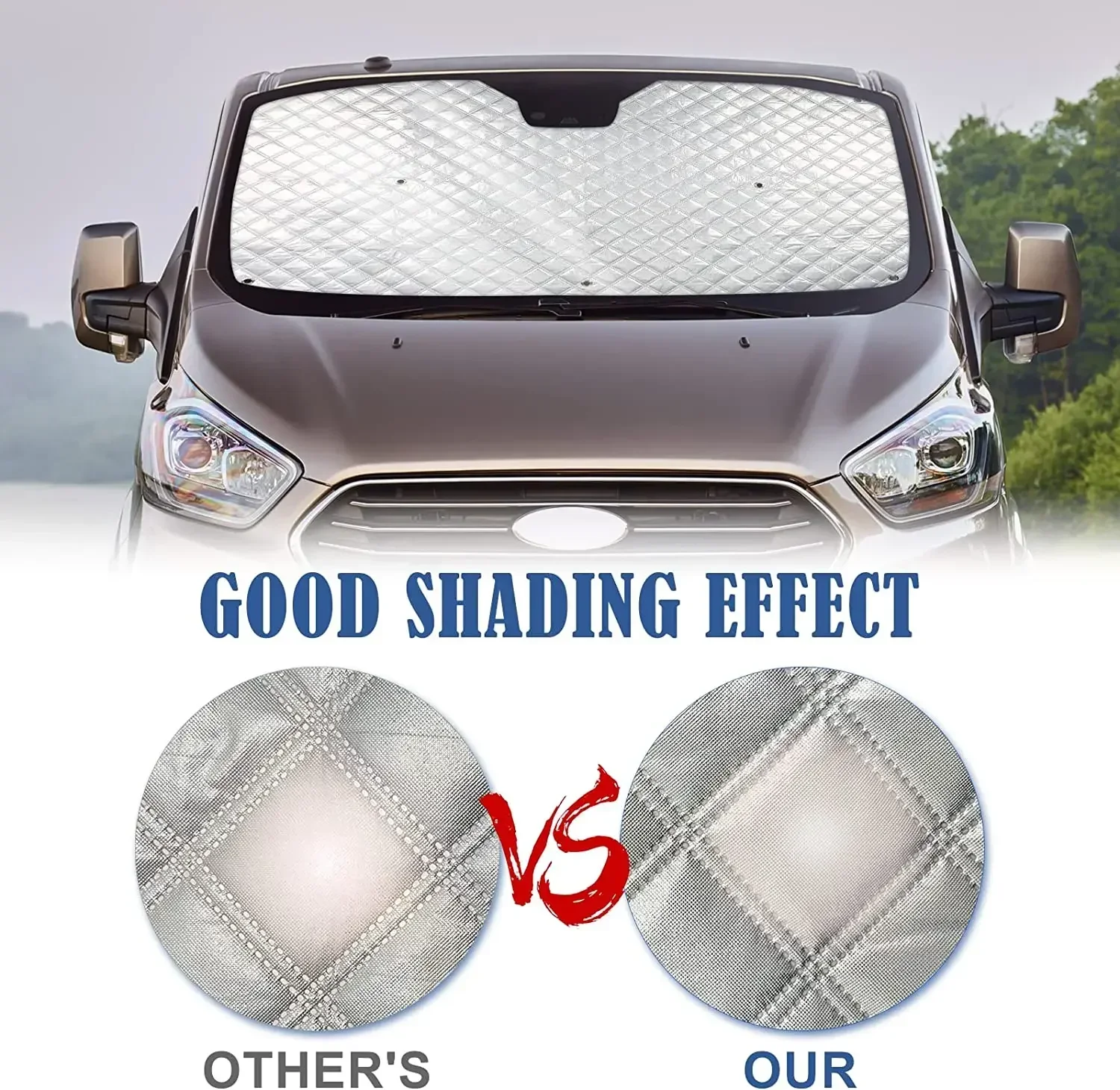 3x For Ford Transit Custom MK8 2012-2022 Internal Thermal Blinds Window Cover Blind Automotive Exterior Protection Accessories