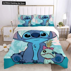 Kids Bedding Cartoon Cute Stitch Duvet Cover Anime Bedding Sets Comforter Cover Sets for Children Gifts Bedroom Decorations