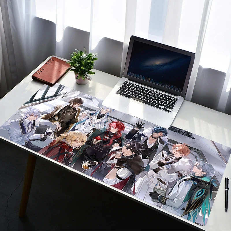 

Mouse Pad PC Non Slip Rubber Mousepad Laptop Gamer Cabinet Keyboard Pad Office Computer Gaming Desk G-genshin Impact Mouse Mat