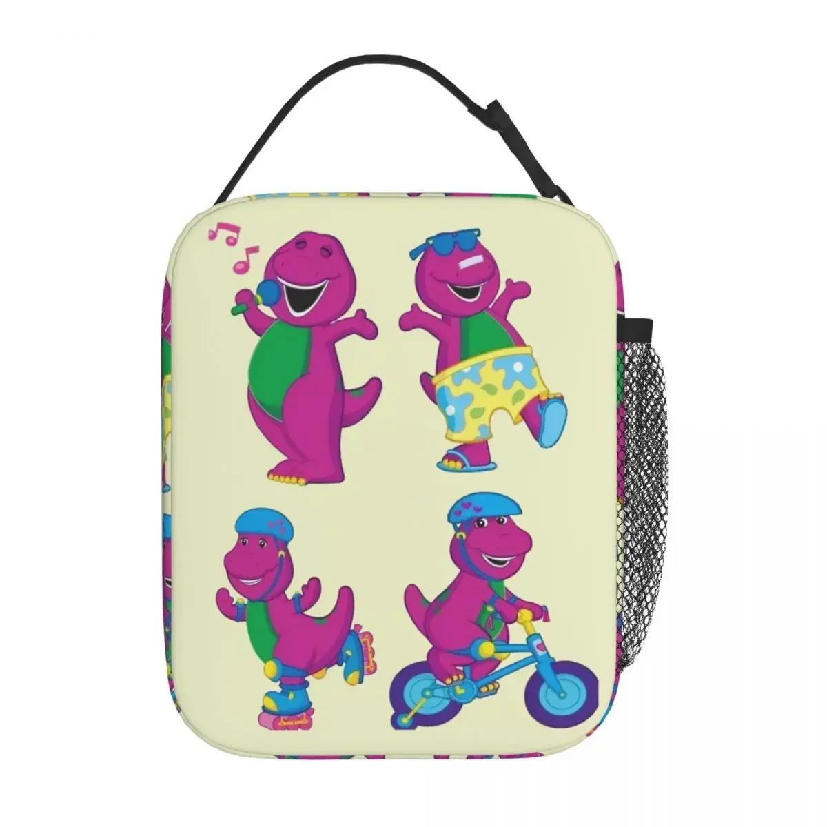 

Insulated Lunch Box Barney The Dinosaur Merch Lunch Container Causal Thermal Cooler Bento Box For Outdoor