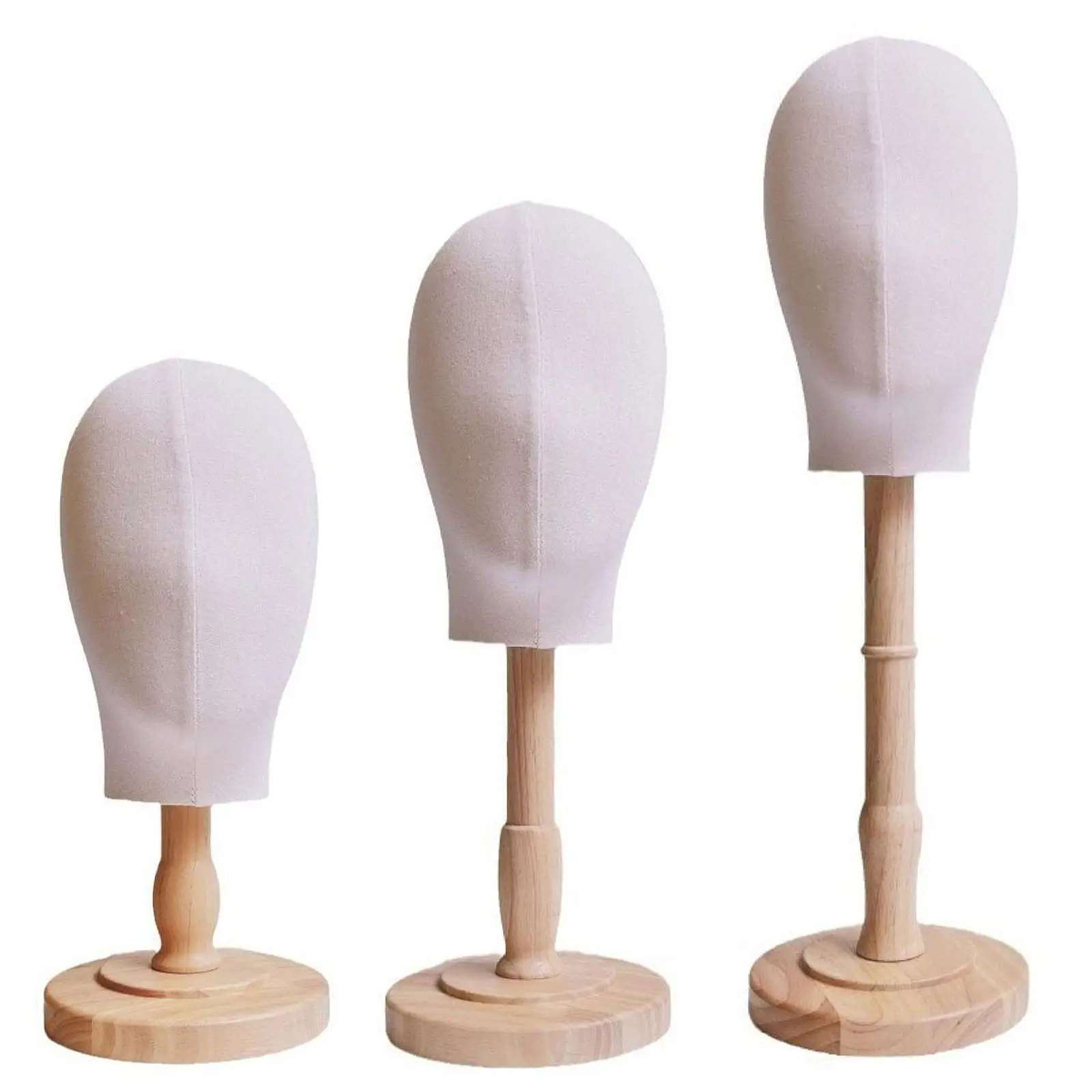 Manikin Head Wig Hat Display Holder Display Hair Hats and Hairpieces with Base Caps Storage Rack for Jewelry Headset Glasses