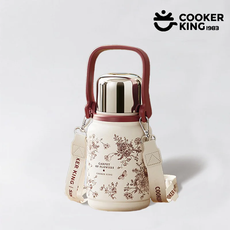 

COOKER KING 800ML Handheld Thermos 316/304 Stainless Steel+PP Camping Portable Hot Water Kettle Waterbottle Household&camping