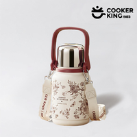 COOKER KING 800ML Handheld Thermos 316/304 Stainless Steel+PP Camping Portable Hot Water Kettle Waterbottle Household&camping
