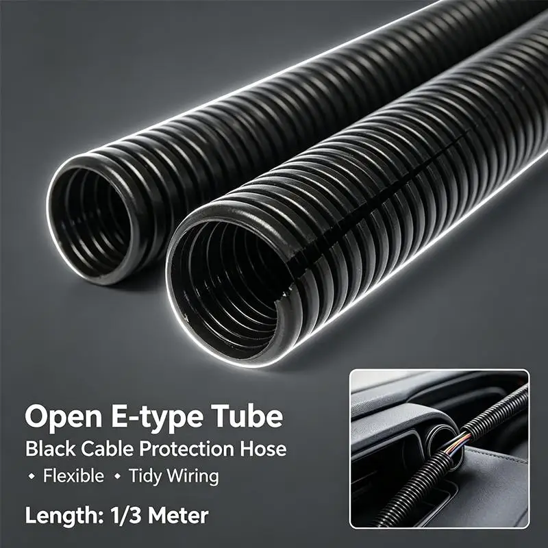 1/3meter Split Wire Loom Conduit Insulated Corrugated Tube Harness Wire Protection Sleeve Plastic Line Pipe Threading Tube