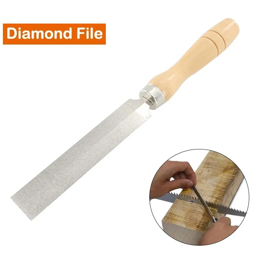 4 zoll 200mm Diamant Datei Holz Griff Für Diamant Holz Carving Metall Glas Schleifen Werkzeug Holzbearbeitung Raspel Hand Einreichung werkzeug