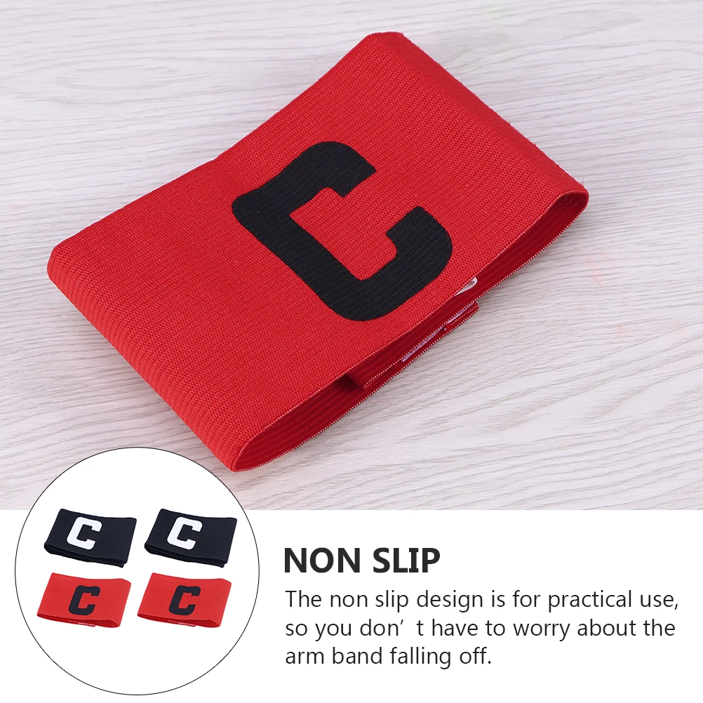 

4 Pcs Football Armband Soccer Captain Bands Junior Armbands Kids Youth Captains Elasticity Bracelet
