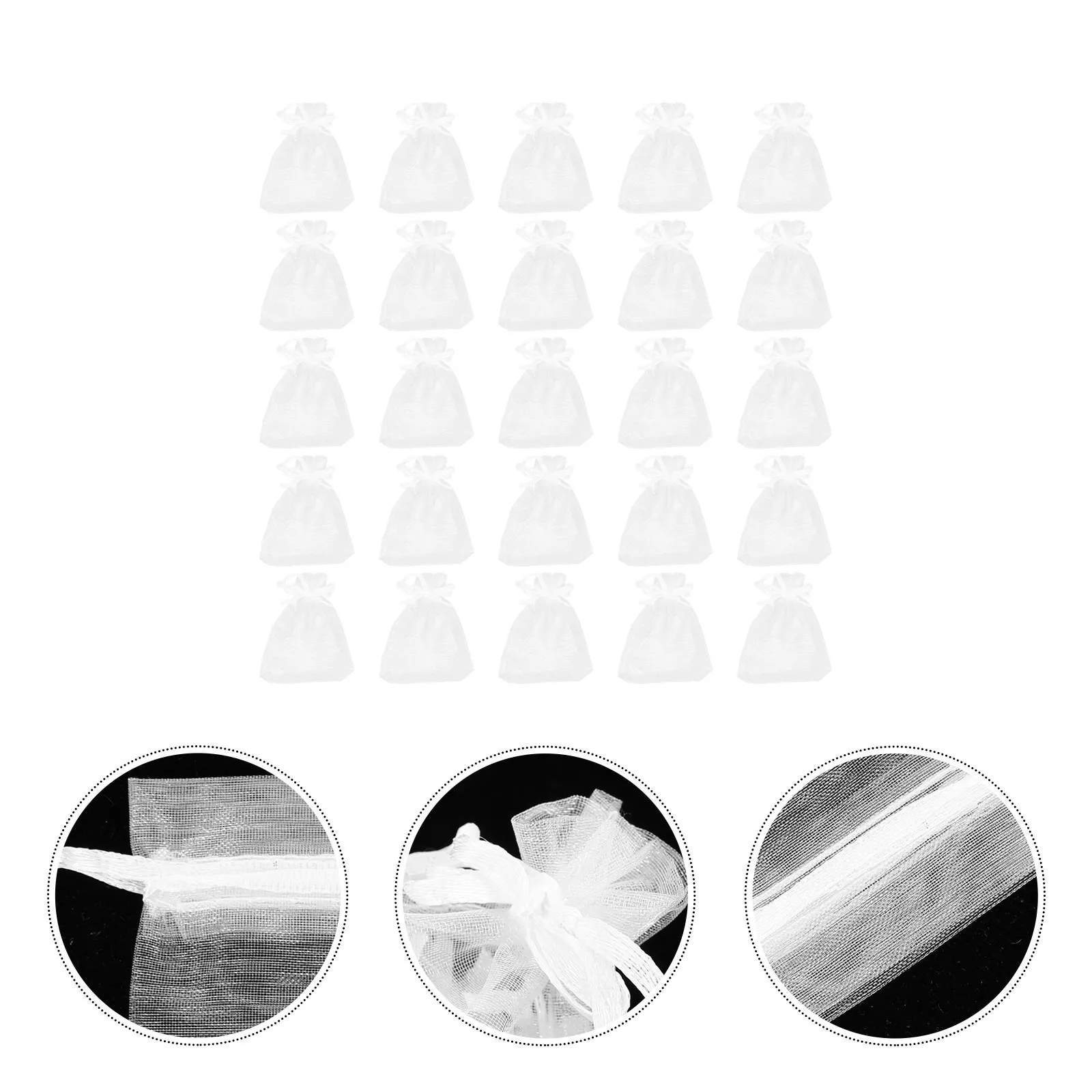 

100Pcs Jewelry Packaging Bags Mesh Drawstring Gift Pouch Wedding Favor Small Storage Bags Party Candy Organza Pouches