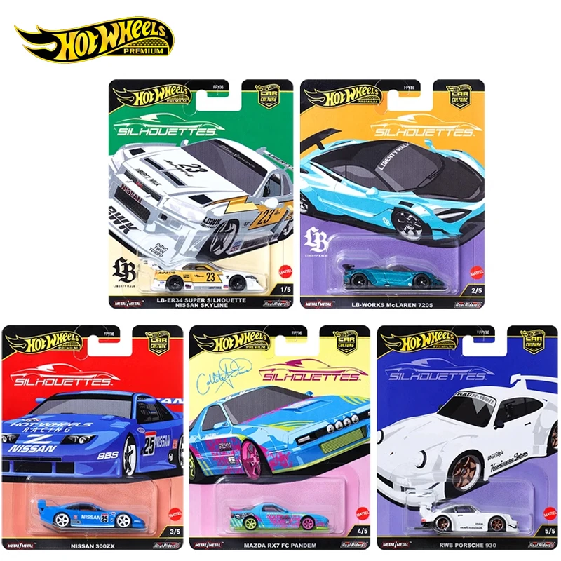 

Presale Hot Wheels Premium Car Culture Silhouettes Diecast 1/64 Toys for Boys SUPER SILHOUETTE NISSAN SKYLINE McLaren Mazda Gift