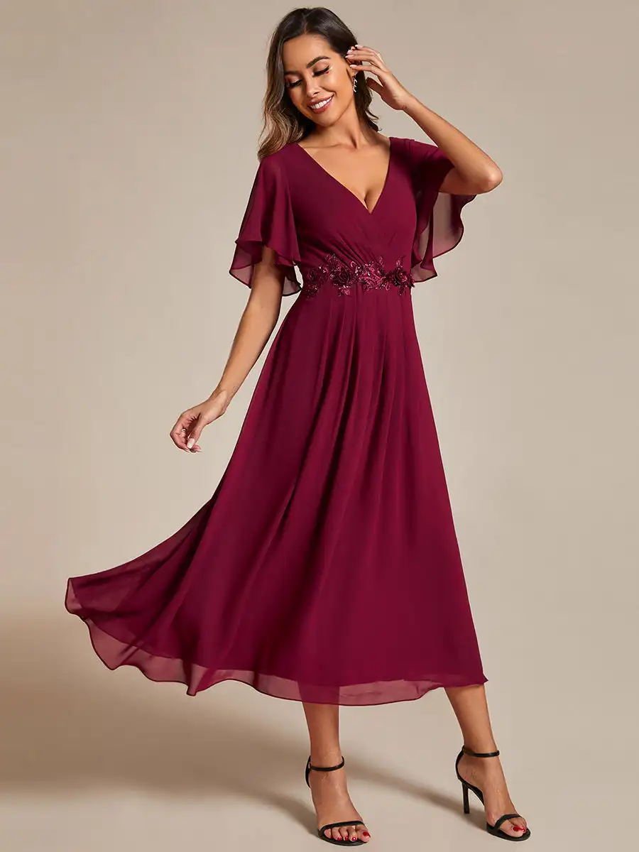 baziiingaaa-party-dress-applique-v-neck-tea-length-wedding-guest-dress-with-short-sleeves-evening-dress