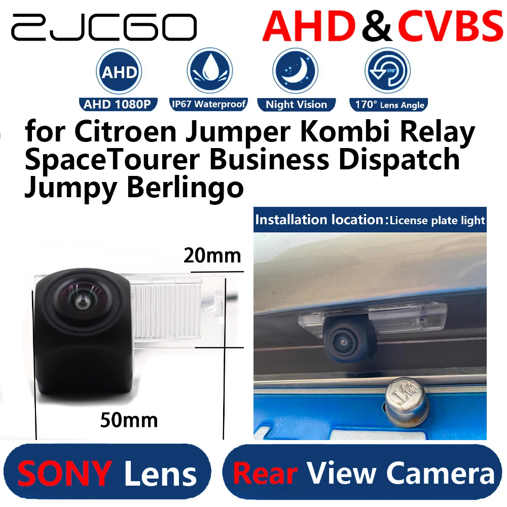 AHD 1080P Parking Backup Reverse Rear view Camera for Citroen Jumper Kombi Relay SpaceTourer Business Dispatch Jumpy Berlingo