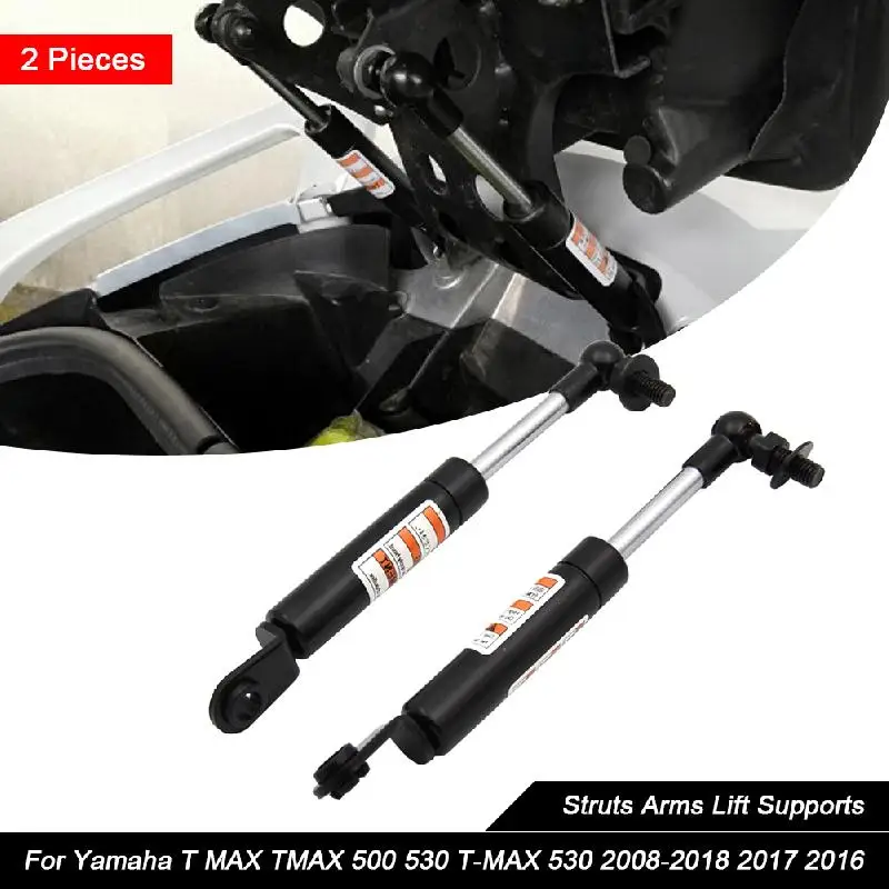 2pcs Motorcycle Struts Arms Lift Supports Shock Absorbers Lift Seat For Yamaha T MAX TMAX 500 530 T-MAX 530 2008-2018 2017 2016