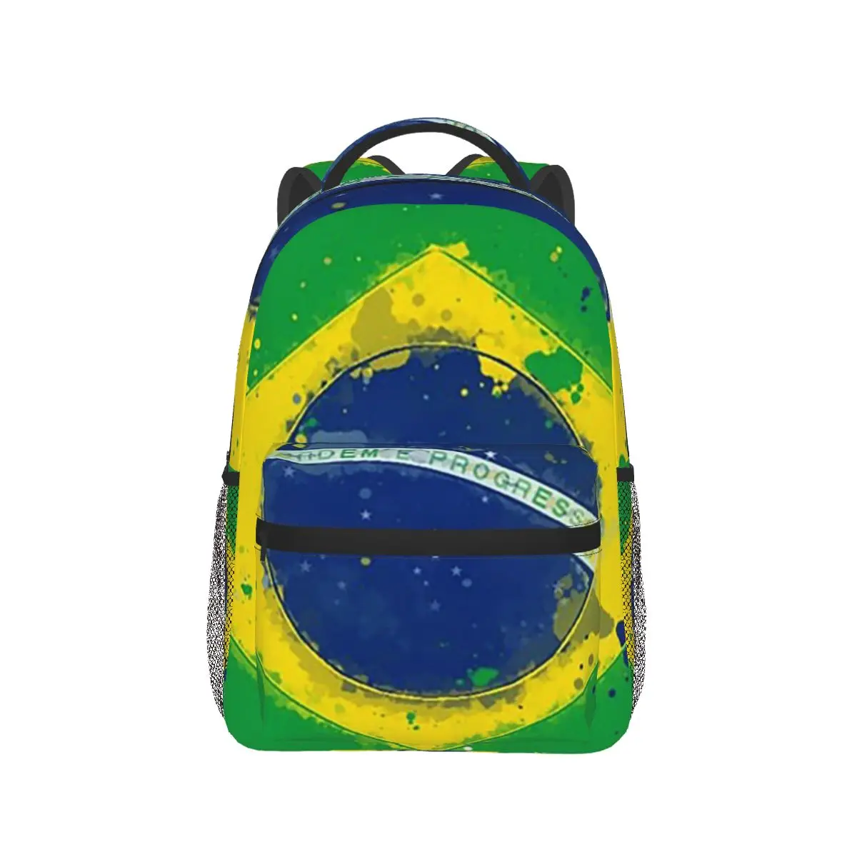 

Brazil Flag Backpack Hot Sale Daypack Large Capacity Boys Girls BookBag School Bag Shoulder Bags for Men Women