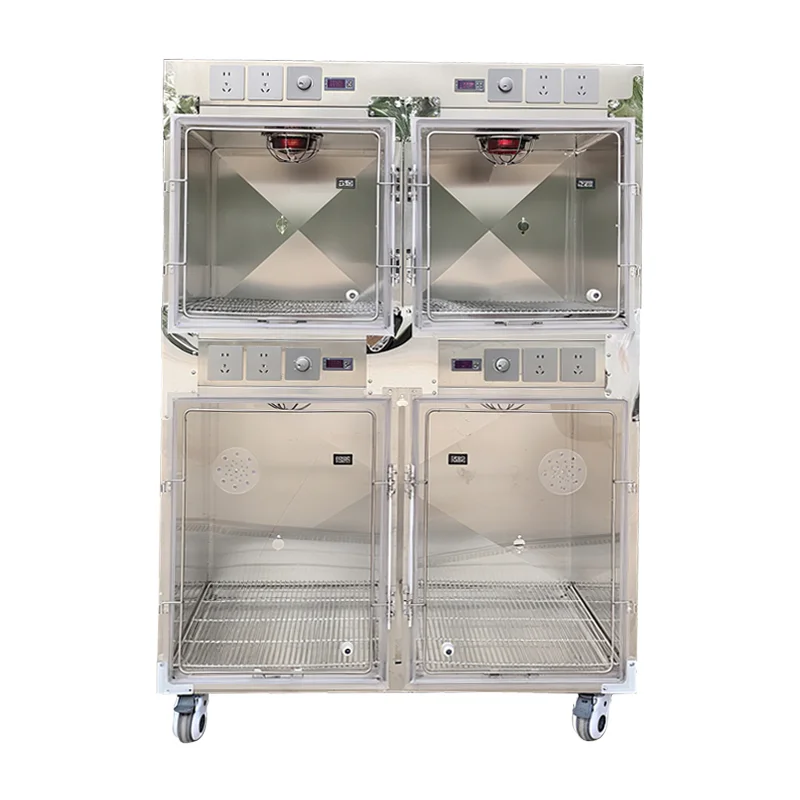 Mobile Pet Cage With Humidifier Nebulizer Vet Clinical Kennel