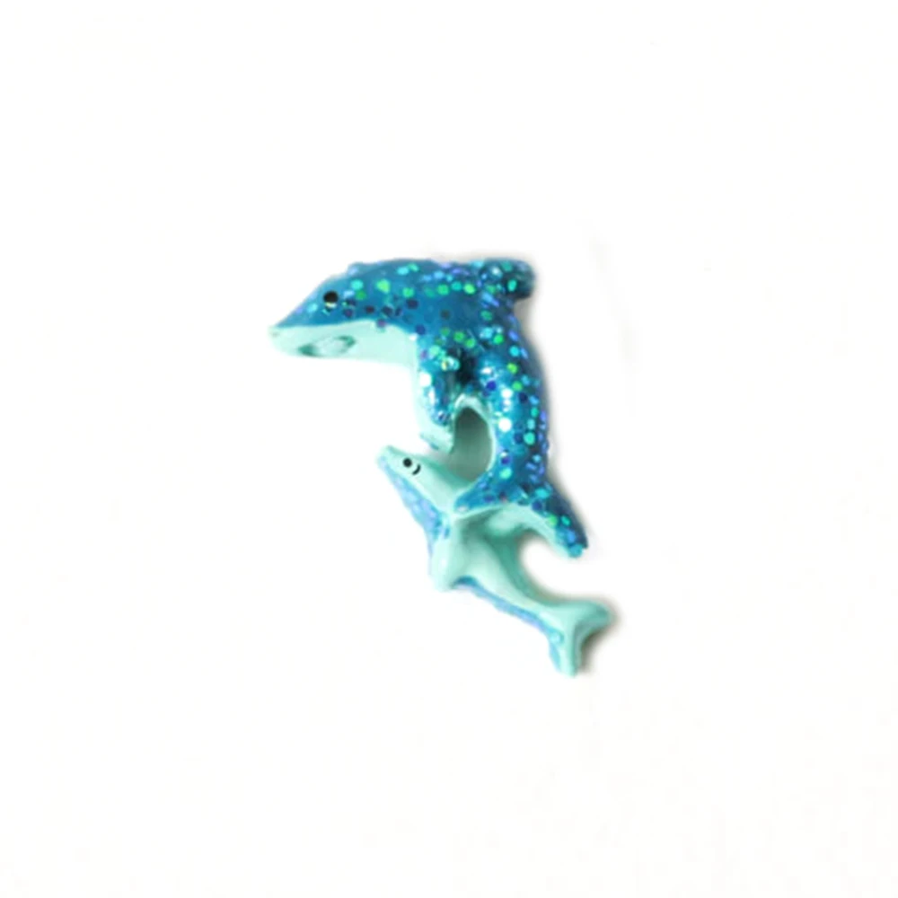 10pcs Dolphin Baby and Mom Custom Floating Charms for Glass Locket Watch Necklace Bracelet