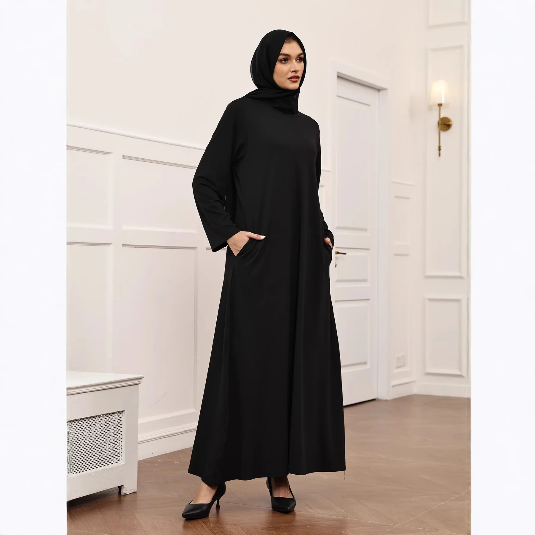 2026 eid djellaba muçulmano hijab vestido feminino preto abaya dubai kaftan árabe robe oração vestuário islam roupas tradicionais jalabiya