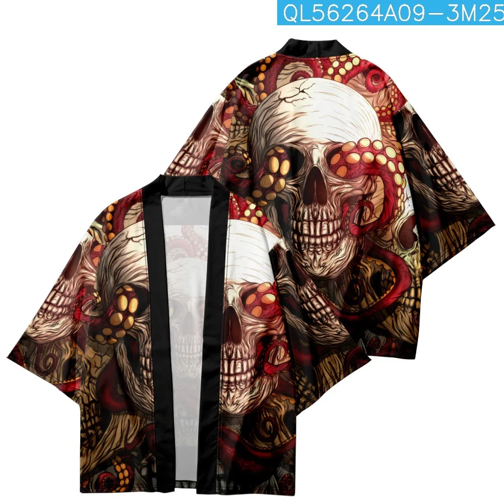 

Casual Haori Men Women Cardigan Shirts Fashion Japanese Streetwear Traditional Cartoon Printed Kimono Yukata Oversized Tops