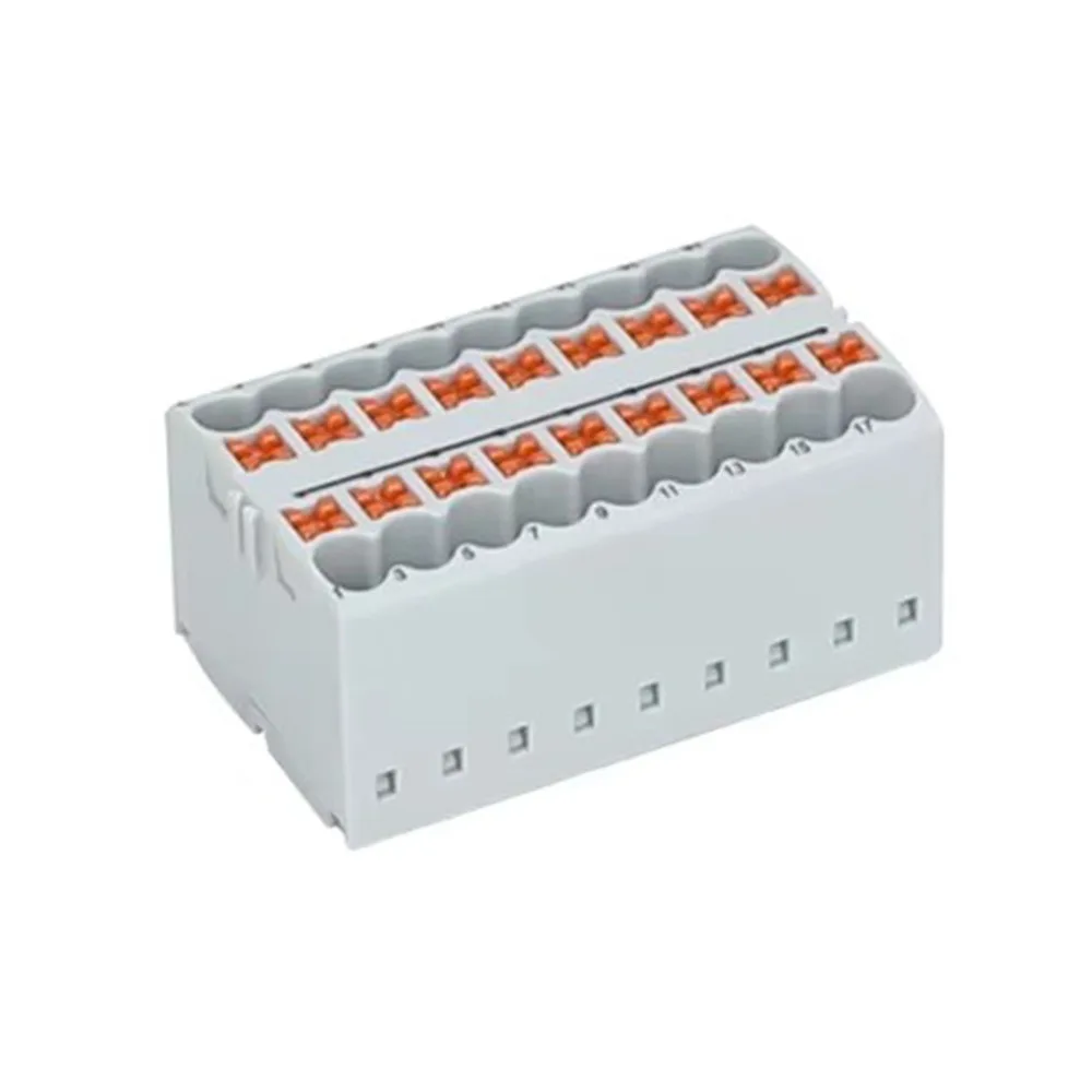 

PTFIX 2.5mm² Push-in Electric Power Terminal 2/4/6/12/18 Connection Multiple In Multiple Out Block Connector