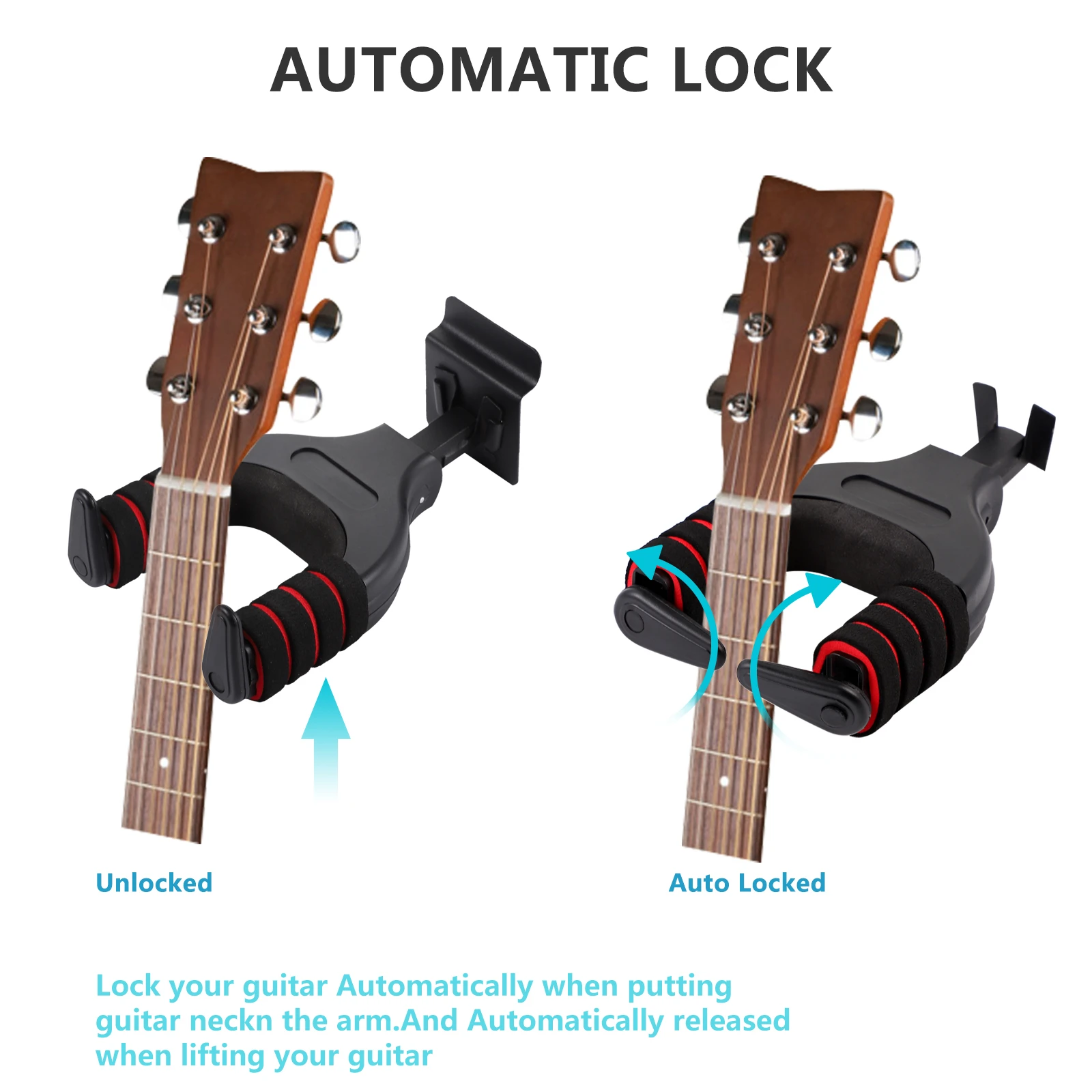 

Guitar Hook Guitars Display Rack Wall-mounted Hanger Hooks Sponge Storage Hangers Holding