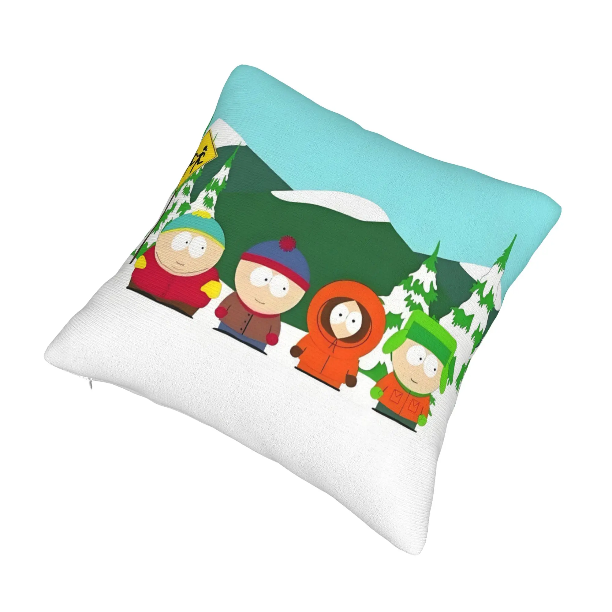 Video Game South Parks Nordic Throw Pillow Covers Home Decorative Animated Comedy Car Cushion